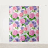 Waterverf florale patroon wandkleed (Voorkant)