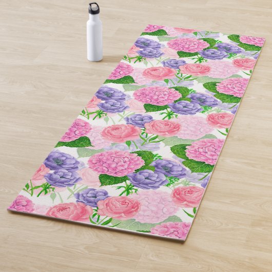 Waterverf florale patroon yogamat (In situ)