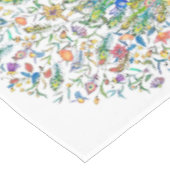 Waterverf florale pauw tafelkleed (Gekanteld)