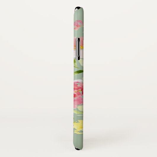 Waterverf florale peony tuin Case-Mate iPhone case (Achterkant / rechts)