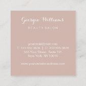 Waterverf florale polka stippen vierkant visitekaa vierkante visitekaartje (Achterkant)