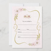 Waterverf florale prinses kaart (Voorkant)