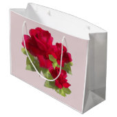 Waterverf florale rozen Gift Bag Groot Cadeauzakje (Achterkant Gekanteld)
