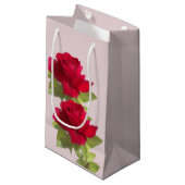Waterverf florale rozen Gift Bag Klein Cadeauzakje (Voorkant Gekanteld)