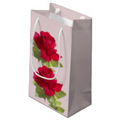 Waterverf florale rozen Gift Bag Klein Cadeauzakje (Achterkant Gekanteld)