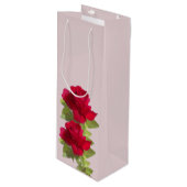 Waterverf florale rozen Gift Bag Wijn Cadeautas (Voorkant Gekanteld)