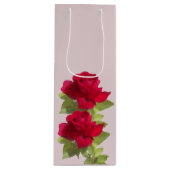 Waterverf florale rozen Gift Bag Wijn Cadeautas (Voorkant)