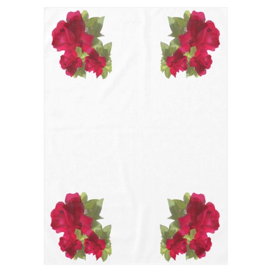 Waterverf florale rozen Tablecloth Tafelkleed (Voorkant)
