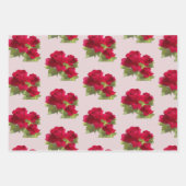 Waterverf florale rozen Verpakkingspapier Reeks 3 Inpakpapier Vel (Voorkant 3)