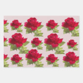 Waterverf florale rozen Verpakkingspapier Reeks 3 Inpakpapier Vel (Voorkant 2)
