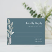 waterverf florale rsvp-kaart RSVP kaartje (Staand voorkant)