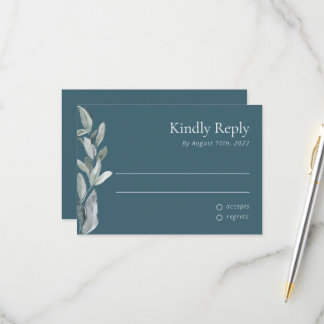 waterverf florale rsvp-kaart RSVP kaartje