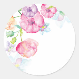 Waterverf florale sticker