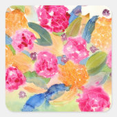waterverf florale sticker (Voorkant)
