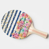 Waterverf florale strepen en confetti design tafeltennisbatje (Zijkant)