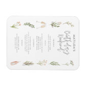 Waterverf florale verjaardagsweekroute magneet (Horizontaal)