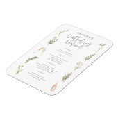 Waterverf florale verjaardagsweekroute magneet (Linkerzijde)