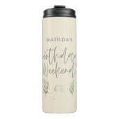 Waterverf florale verjaardagweekend  thermosbeker (Voorkant)