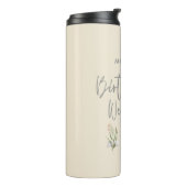 Waterverf florale verjaardagweekend  thermosbeker (Gedraaid links)