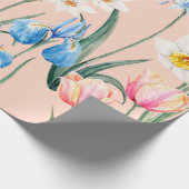 Waterverf florale voorjaarspatroon, botanische ill cadeaupapier (Hoek)