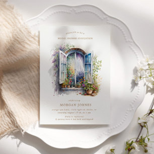 Waterverf florale vrijgezellenfeest kaart