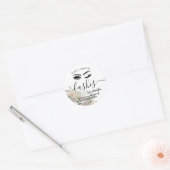 Waterverf florale wink lash ronde sticker (Envelop)