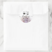 Waterverf florale wink lash ronde sticker (Tas)