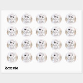 Waterverf florale wink lash ronde sticker (Vel)