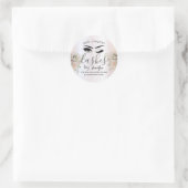 Waterverf florale wink lash ronde sticker (Tas)