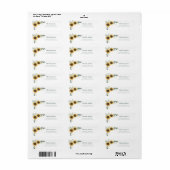 Waterverf Florale Zonnebloem Retouradres Etiket (Full Sheet)