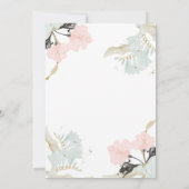 Waterverf floralen Aqeeqah ceremonie Kaart (Achterkant)
