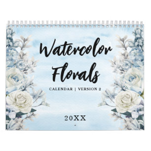 Waterverf Florals Agenda Kalender
