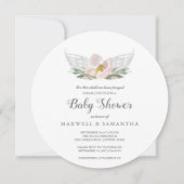 Waterverf Florals Angel Wings Baby shower Kaart (Voorkant)