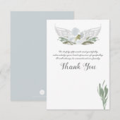 Waterverf Florals Angel Wings Hartelijk dank Kaart (Voorkant / Achterkant)