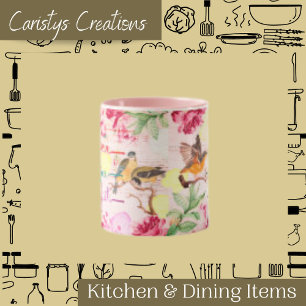 Waterverf Florals Birds Love, Hope, Faith Mok