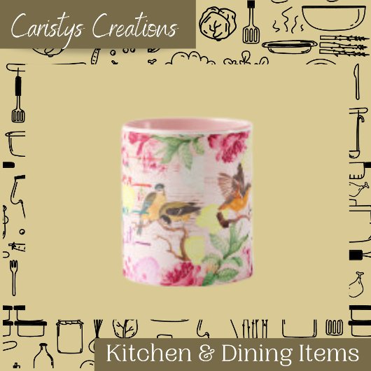 Waterverf Florals Birds Love, Hope, Faith Mok