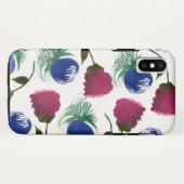 Waterverf Florals Blue Burgundy Greenery Paint Case-Mate iPhone Case (Achterkant (horizontaal))