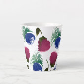 Waterverf Florals Blue Burgundy Greenery Paint Latte Mok (Voorkant)