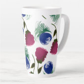 Waterverf Florals Blue Burgundy Greenery Paint Latte Mok (Rechterhoek)