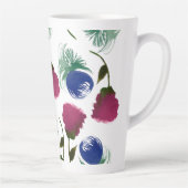 Waterverf Florals Blue Burgundy Greenery Paint Latte Mok (Rechts)