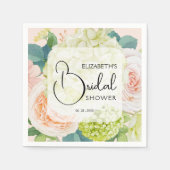 Waterverf Florals Blush Pink Vrijgezellenfeest Servet (Voorkant)