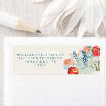  Waterverf Florals Boho Wedding Address