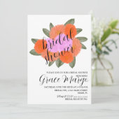 Waterverf Florals Bouquet Roze Vrijgezellenfeest Kaart (Staand voorkant)