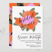 Waterverf Florals Bouquet Roze Vrijgezellenfeest Kaart (Voorkant / Achterkant)