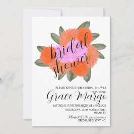 Waterverf Florals Bouquet Roze Vrijgezellenfeest Kaart