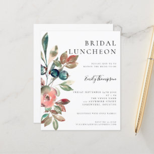 Waterverf Florals Bridal Luncheon Invite