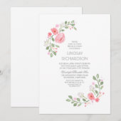 Waterverf Florals Bridal Shower Kaart (Voorkant / Achterkant)