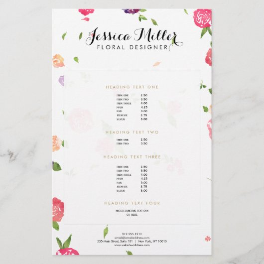  Waterverf Florals Craft Designer II Flyer (Voorkant)