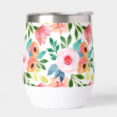 Waterverf Florals Gepersonaliseerde naam Monogram (Links)