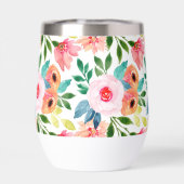 Waterverf Florals Gepersonaliseerde naam Monogram (Achterkant)